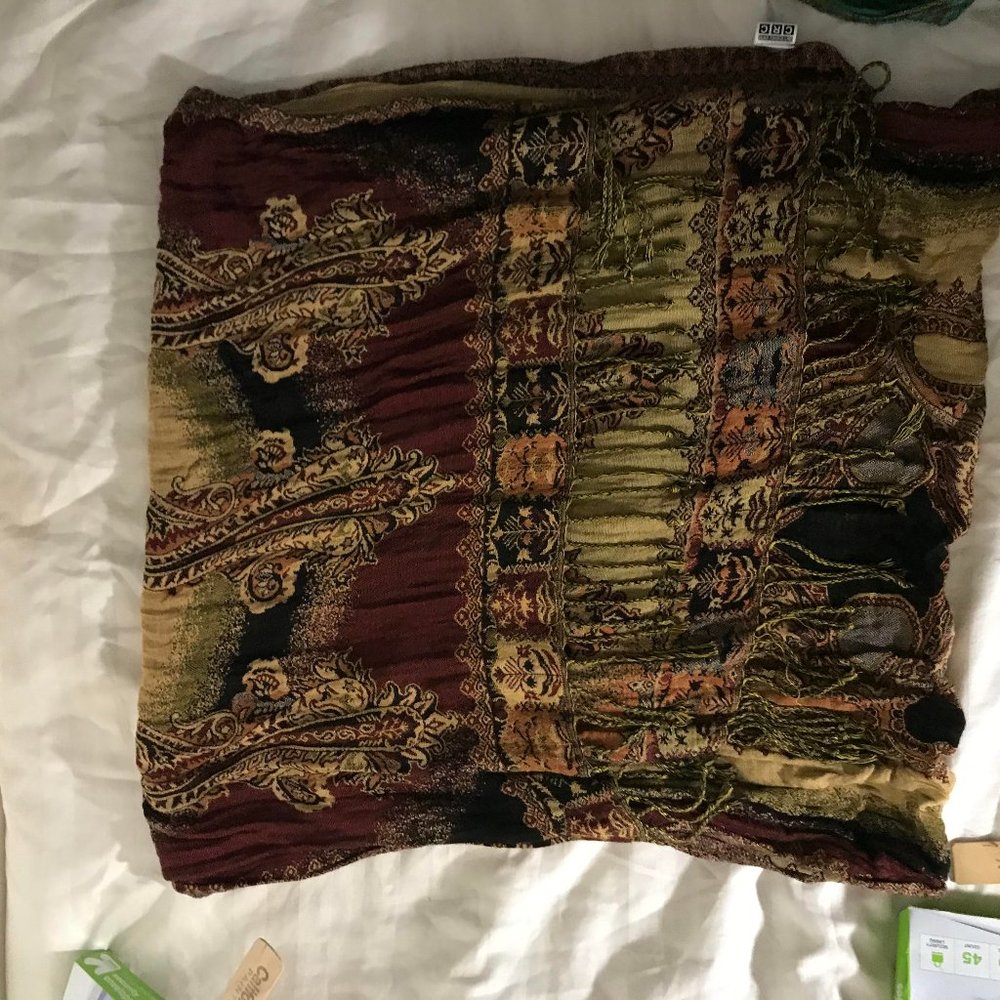 Gold and Maroon Scarf